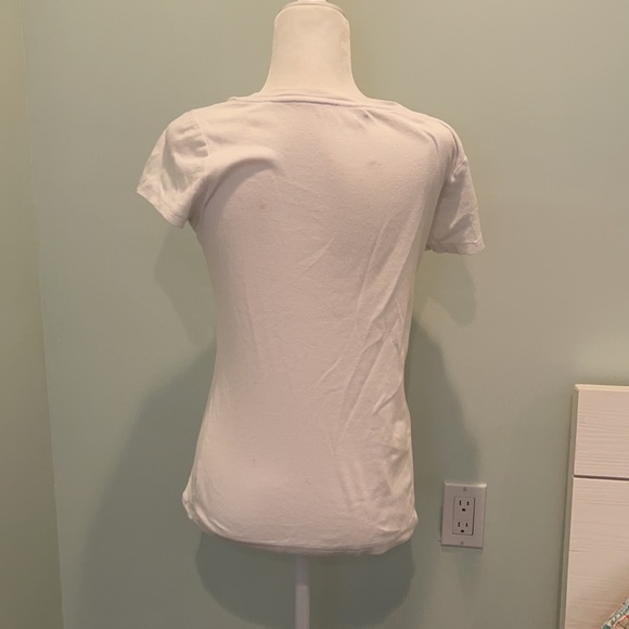 Gap Womans White Short Sleeve Shirt Size Large - Picture 6 of 11